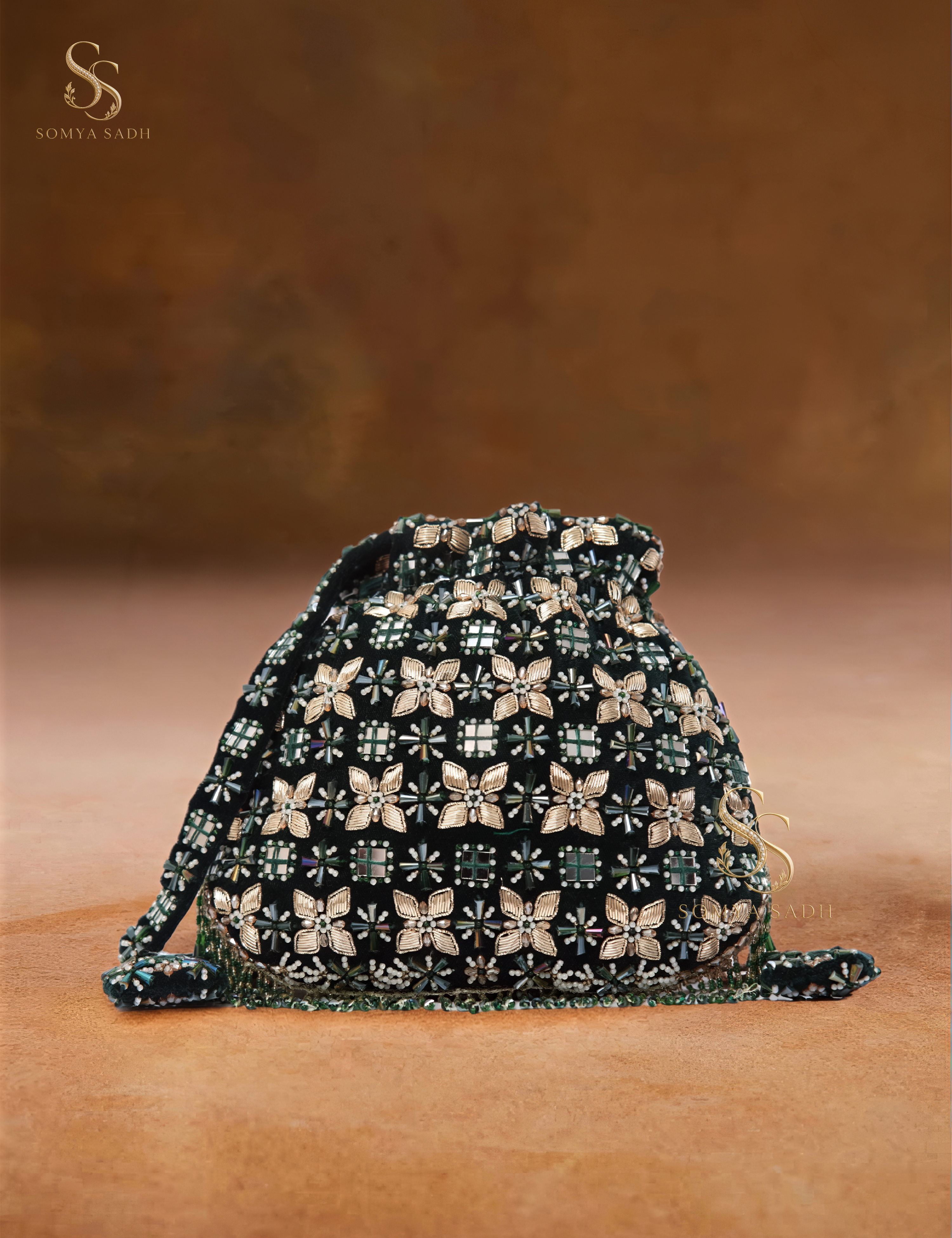 Firdaus Emerald Jaal Potli, detail or alternate product view
