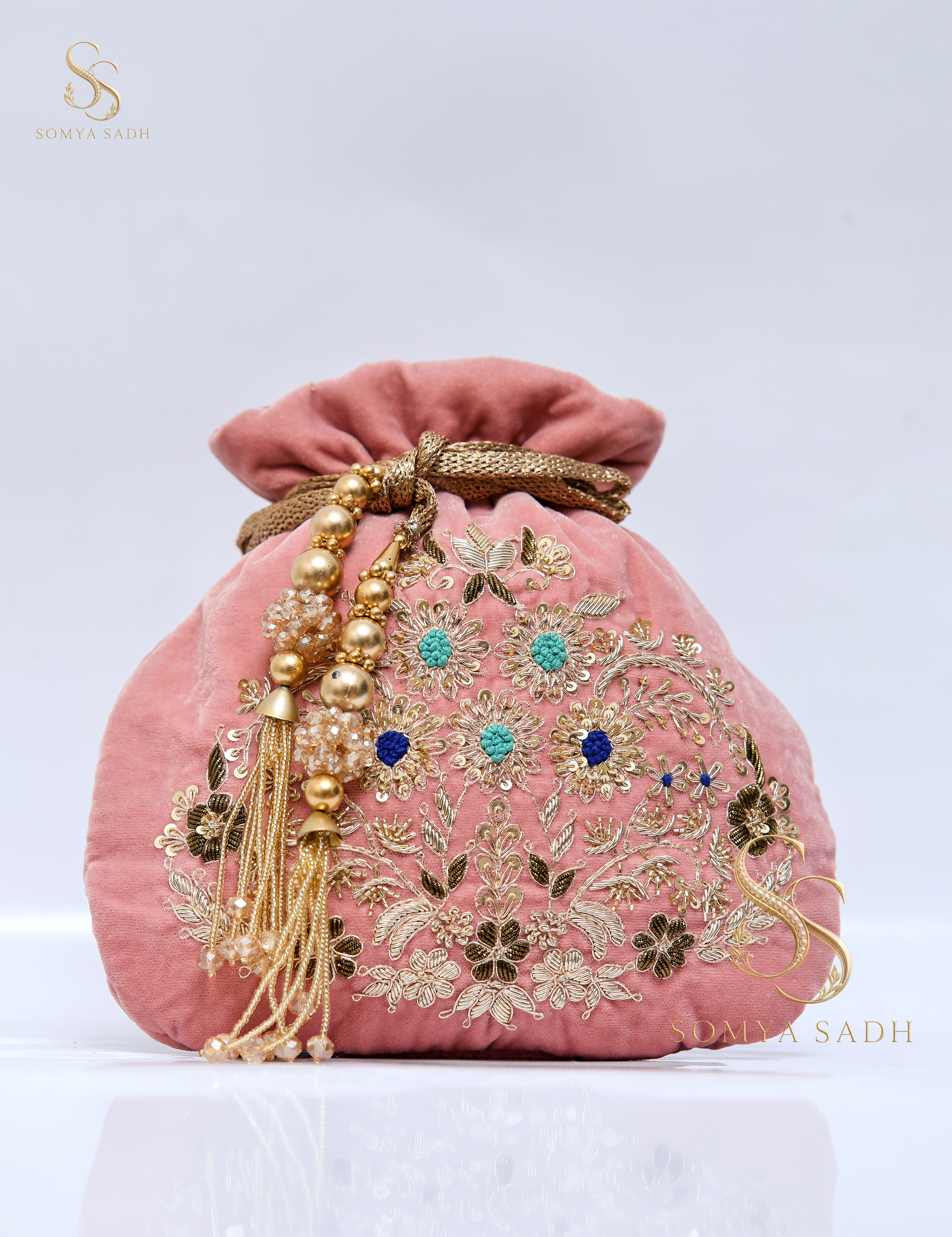 Gulab Sheesh Blush Potli, detail or alternate product view