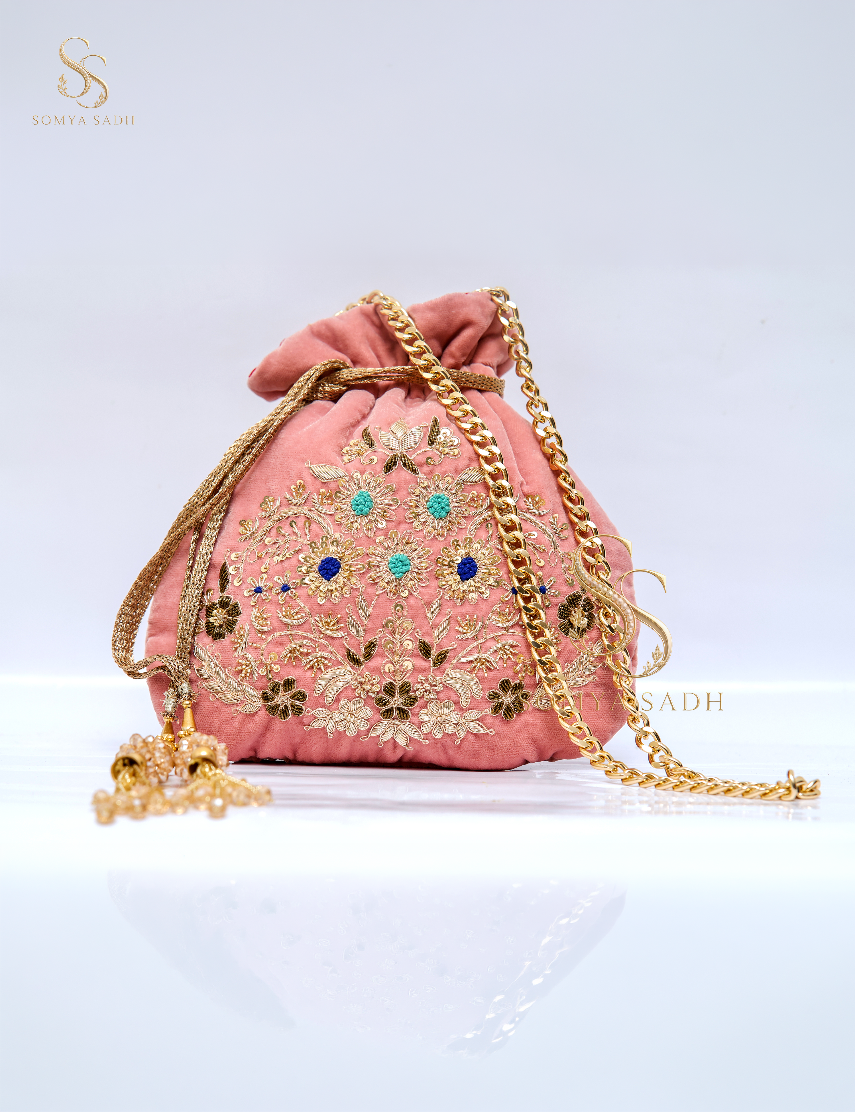 Gulab Sheesh Blush Potli, detail or alternate product view