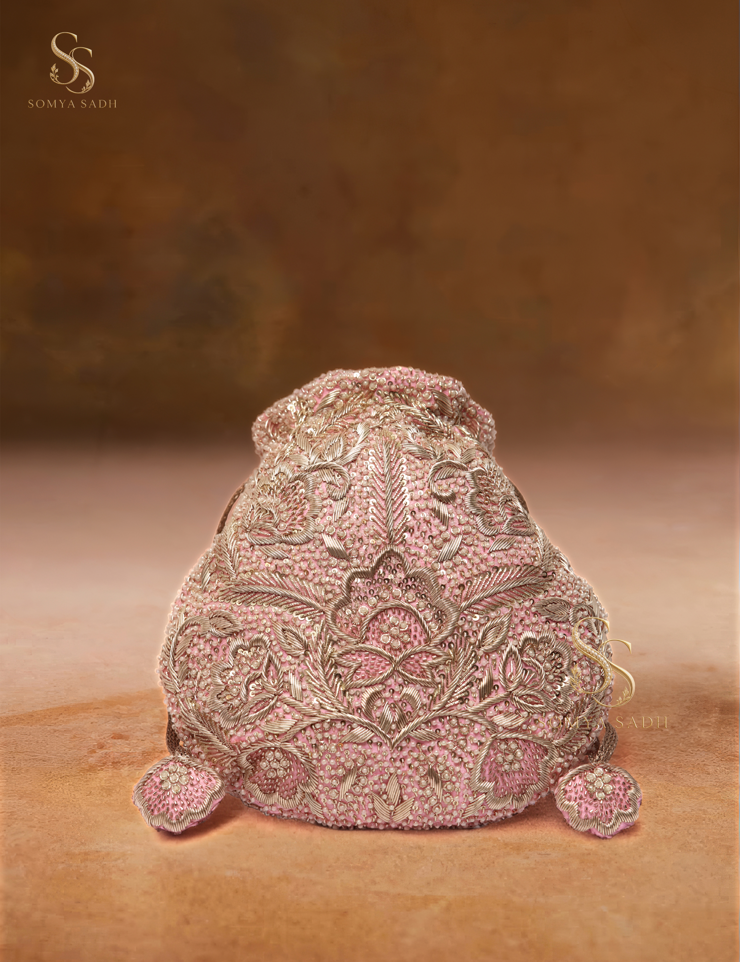 Gulposh Blush Paisley Potli, detail or alternate product view