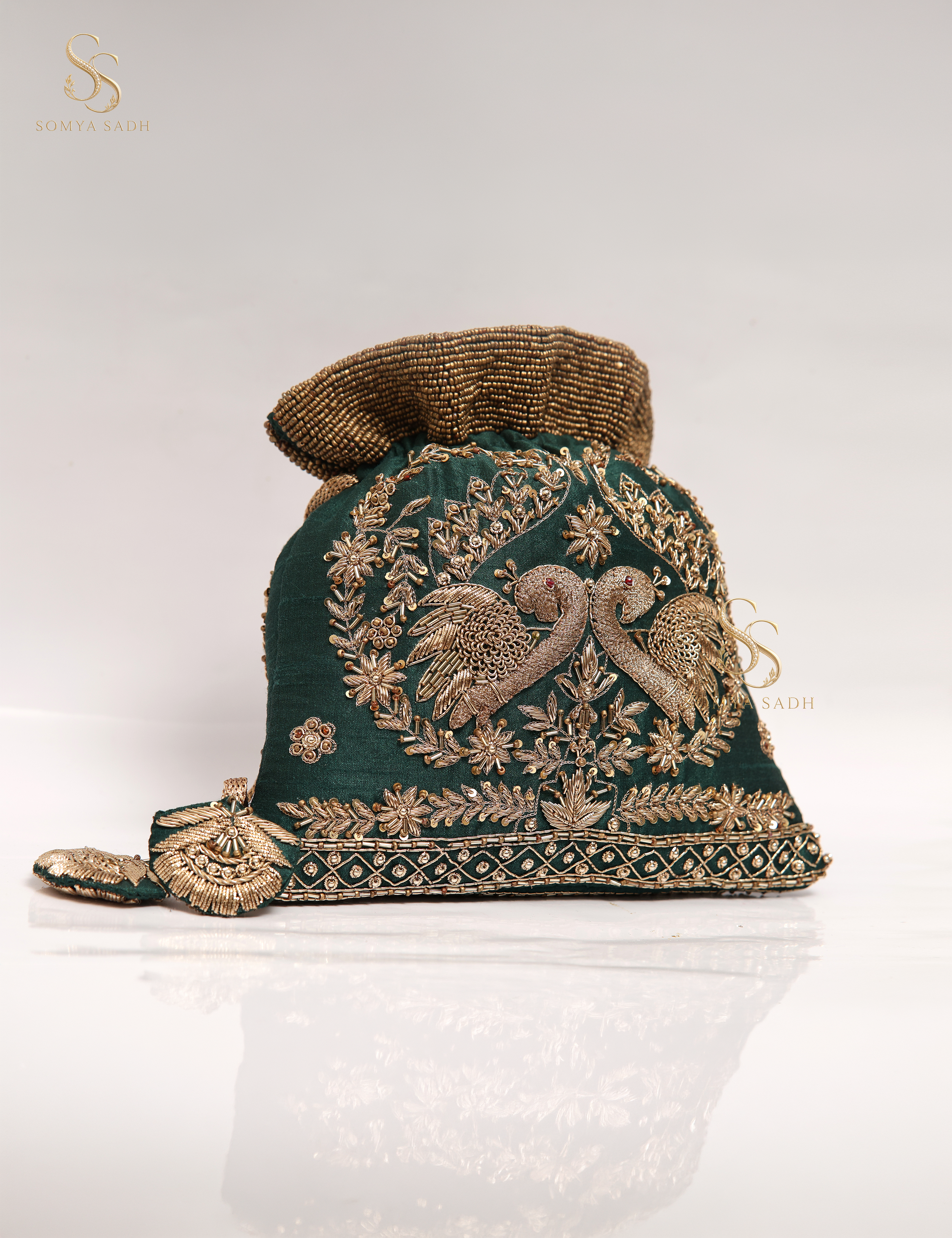Morni Teal Vine Potli, main product view