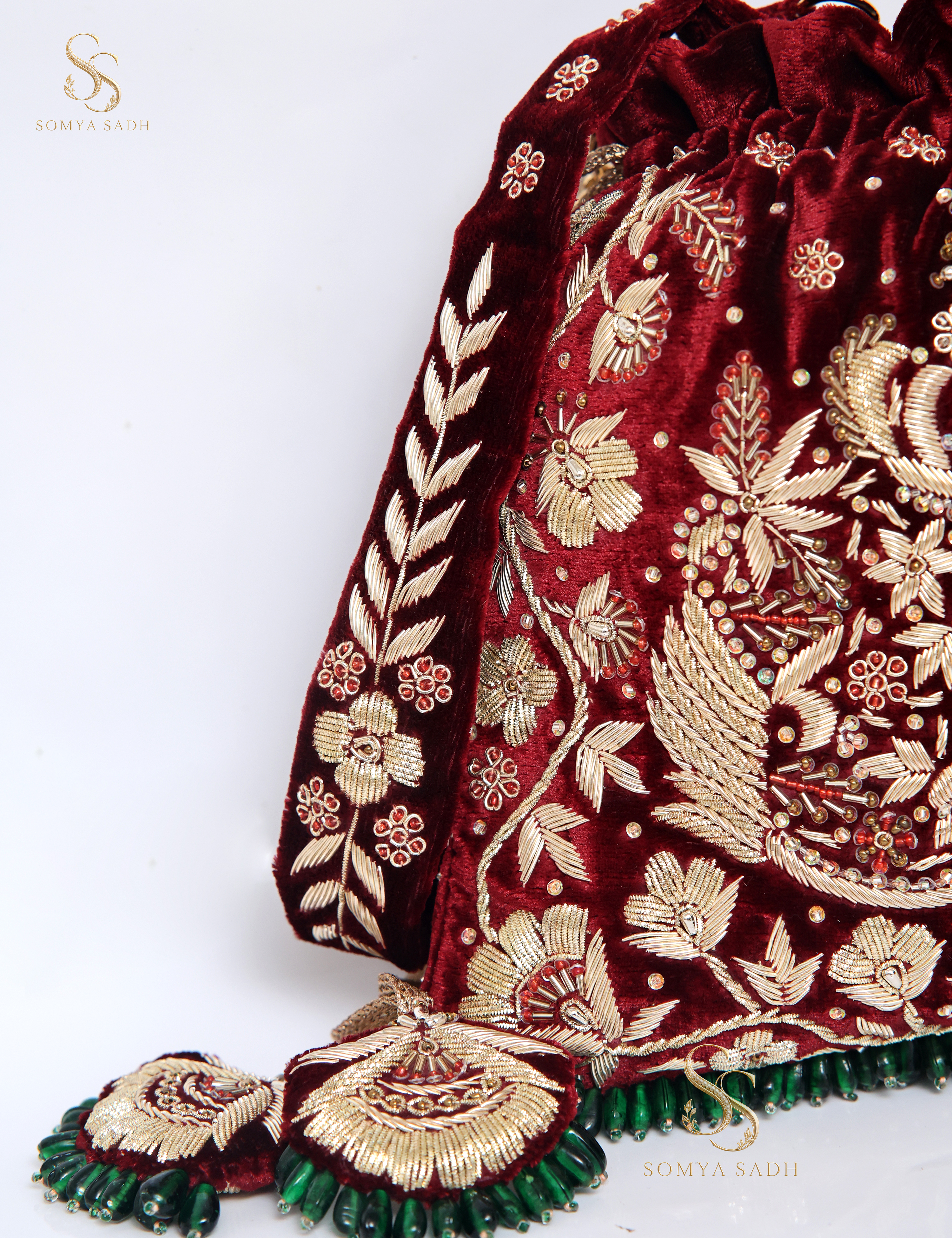 Noor Jahan Maroon Potli, detail or alternate product view