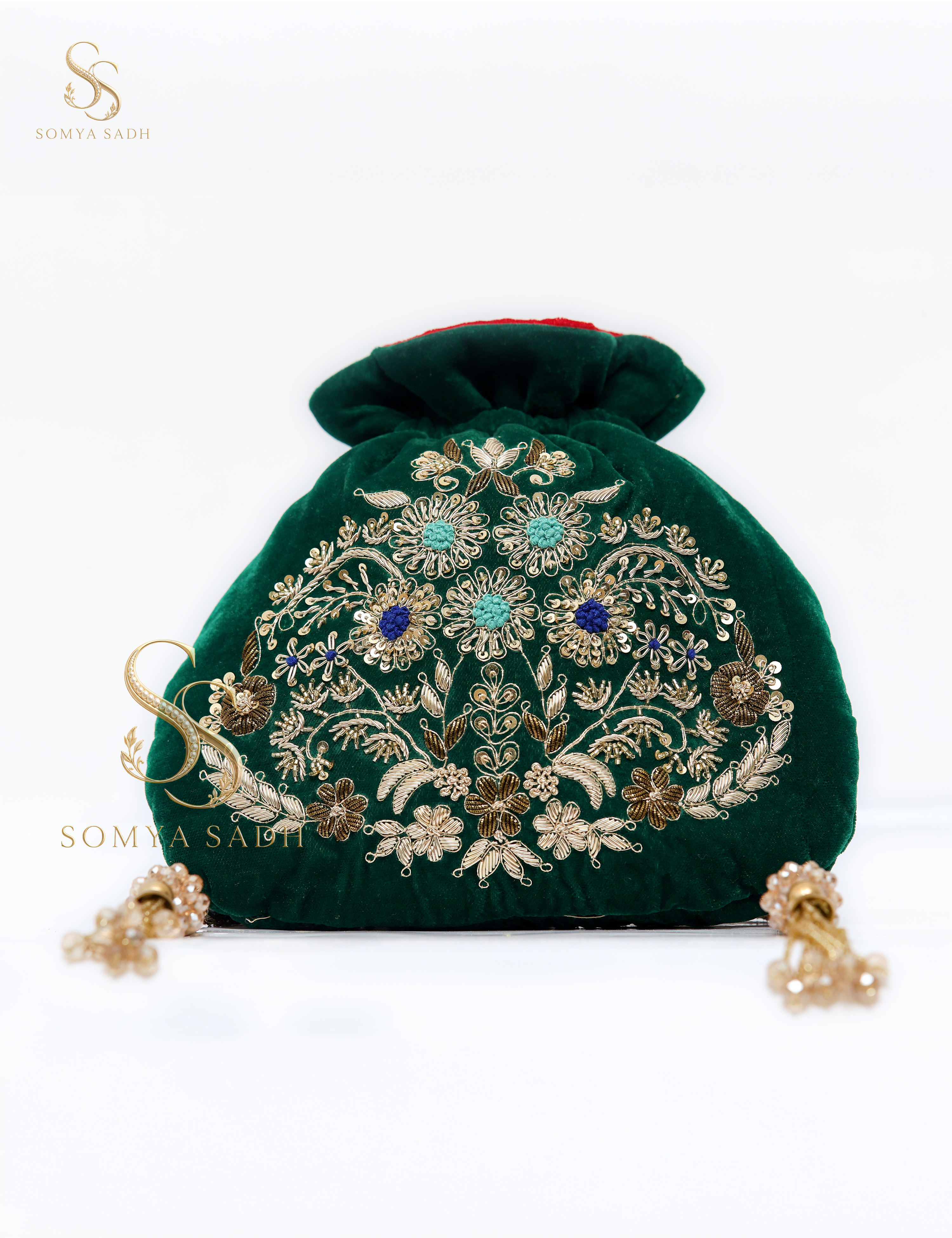 Panna Bagh Emerald Potli, main product view