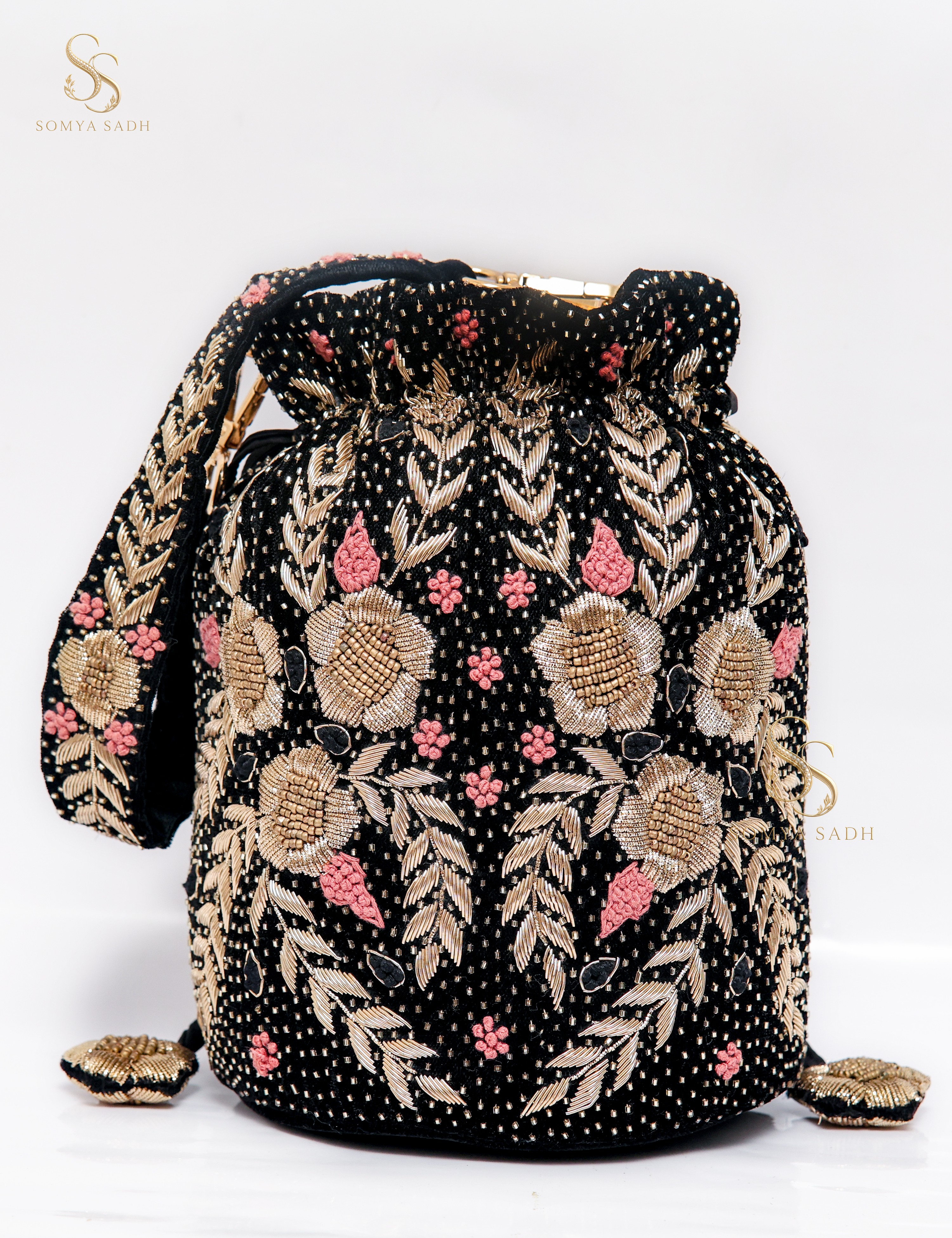 Raat Rani Black Garden Potli, main product view