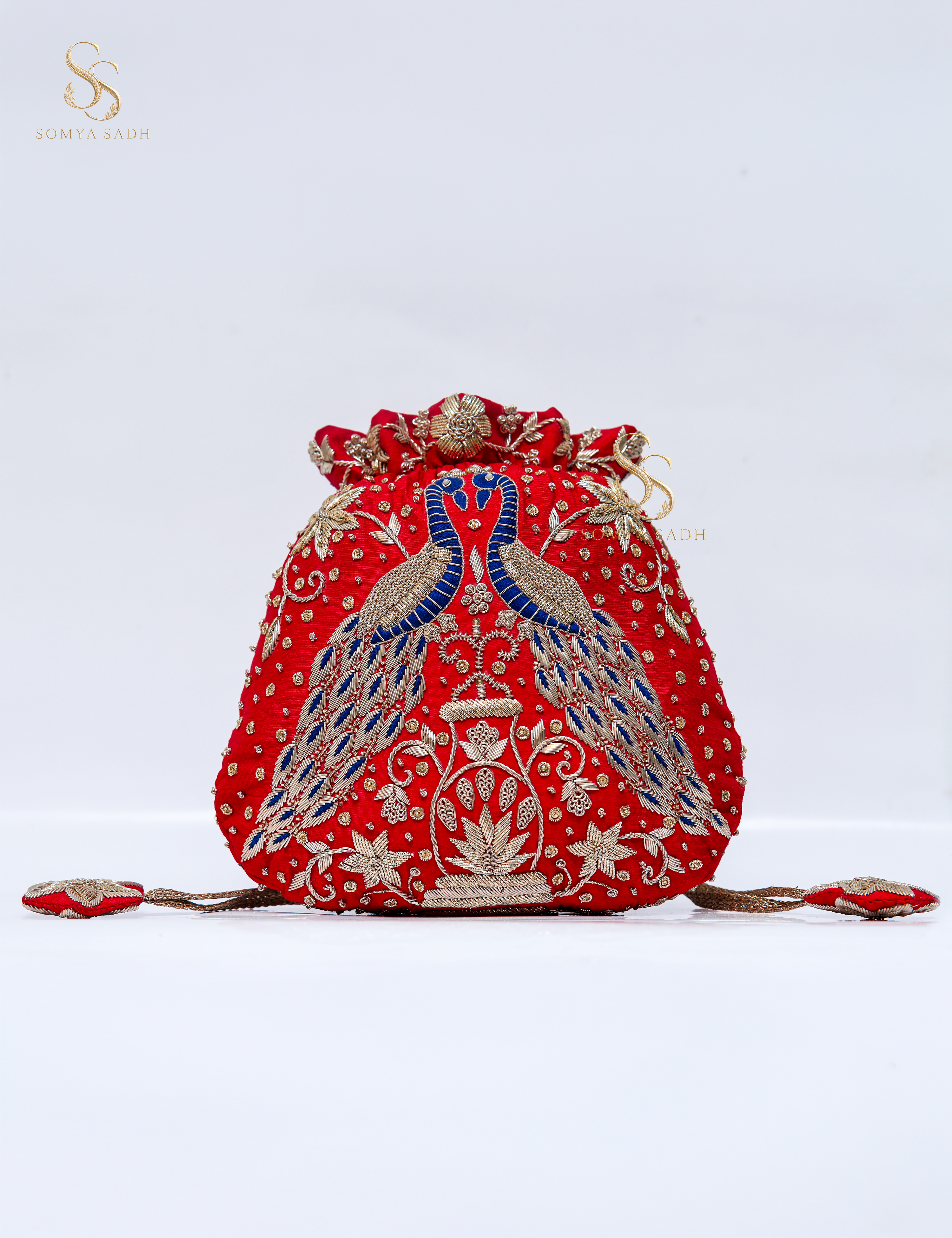 Rangrez Ruby Peacock Potli, detail or alternate product view