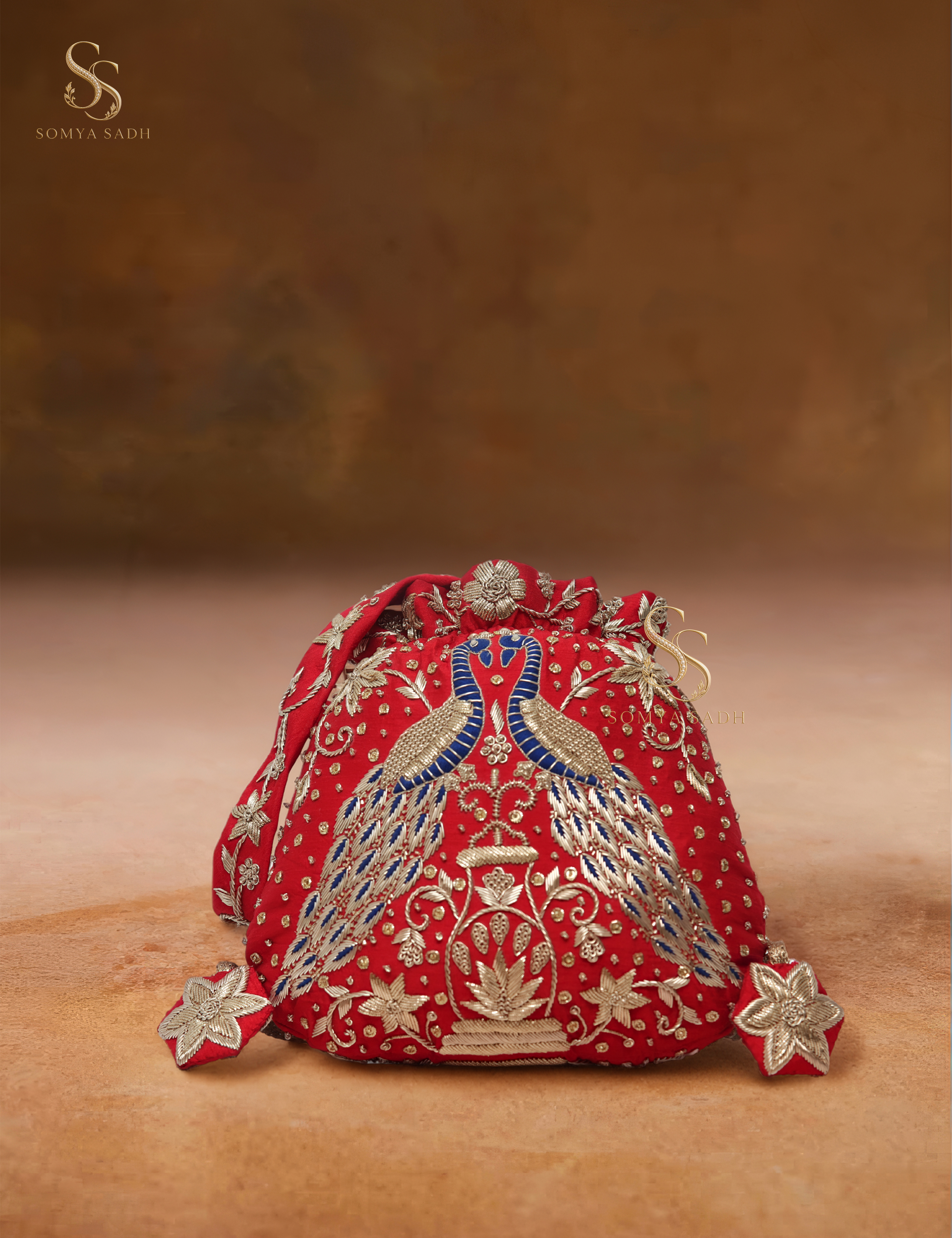 Rangrez Ruby Peacock Potli, detail or alternate product view