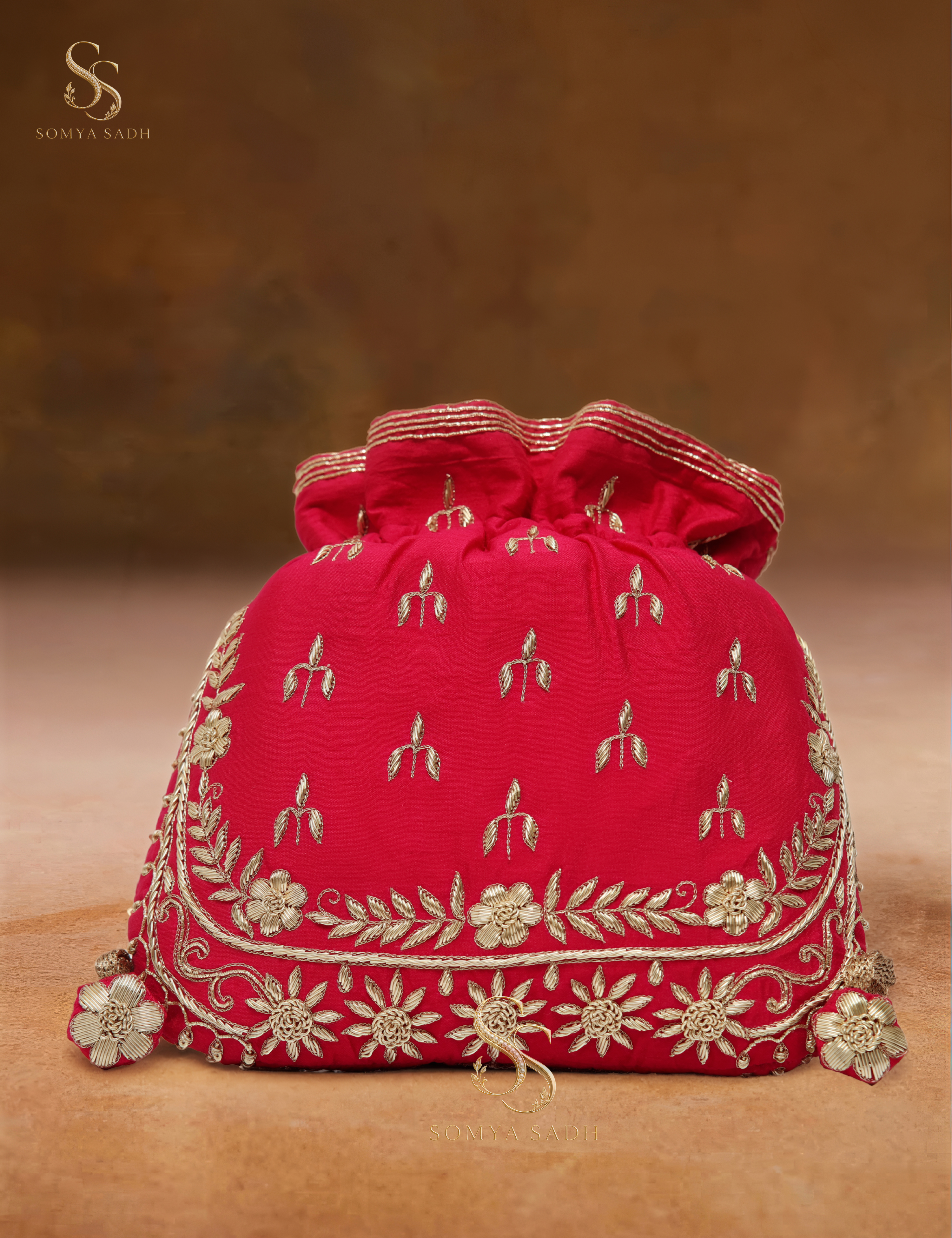 Surkh Sitara Red Potli, detail or alternate product view